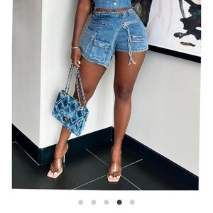 Stylish Blue Denim Skort